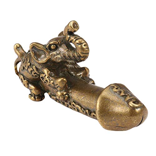 MVPSALE Keychain Elephant Miniature Keychain Holy Wealth Love Charm Luck Divine (Gold)