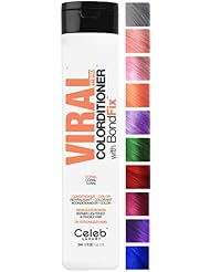 Celeb Luxury Viral Colorditioner: Coral Color Depositing Conditioner, BondFix Bond Rebuilder, 10 Vivid and Pastel Colors, Stops Fade, Conditioner + Vivid Color, Cruelty-Free, 100% Vegan