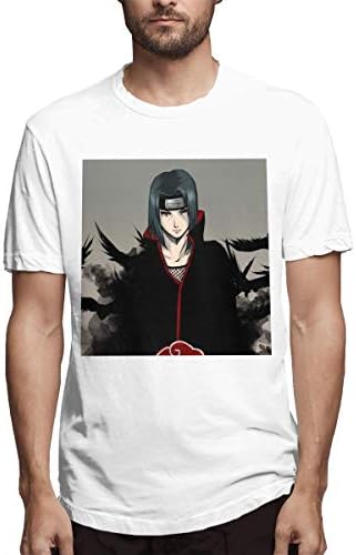 Wobuaini Uchiha Itachi of Naruto Men's Summer Fashion Leisure Half-Sleeve T-Shirt