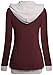 BEPEI womens hoodies, Long Sleeves Tunic Wear to Work Blouses Red 2XL