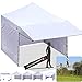 ABCCANOPY Ez Pop up Canopy Tent with Awning and Sidewalls 10x10 Market -Series, Ivory