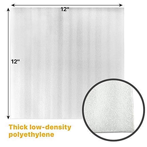 12" x 12" Foam Wrap Sheets for Packing Moving Shipping and Storage Supplies - Cushion Foam Wraps is Great Alternative to Air and Bubble Cushioning Wrap - 50 Pack - Thumbnail 3