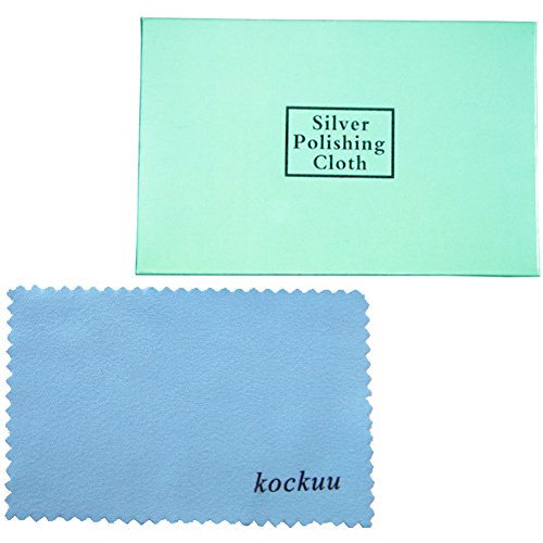 Polishing Cloth for Sterling Silver Gold Platinum Brass and Copper, kockuu 10 Pack Jewelry Cleaning Cloth, Individually Packed in Premium Card - Pack of 10