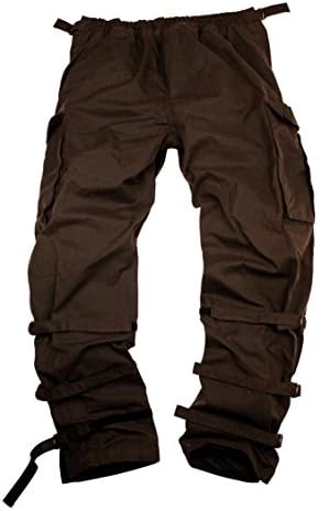 Kakadu Traders Motorcycle Walk a Bout Riding Pants Made from MicroWax Oilskin Brown
