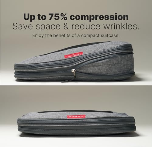 LeanTravel Compression Packing Cubes Travel Luggage Organizers with (3)