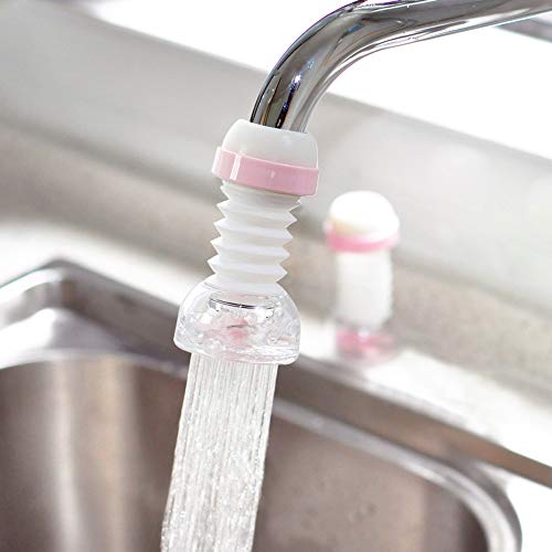 2 Pack Kitchen Water Filter Splash Shower Tap Water Spray Water Saver 360 Rotating Faucet Water Filter Telescopic Water-Saving Nozzle with Filter Faucet Fits Standard Faucets No-Cracking No-Leakage - Thumbnail 7
