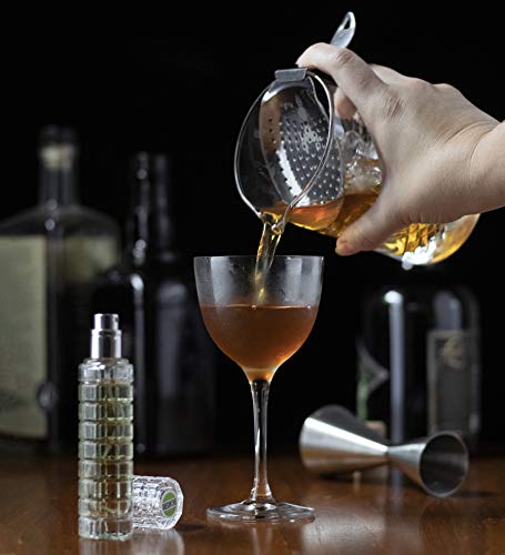 Bent Handle Julep Strainer - Stainless Steel Commercial Cocktail Strainer Piña Barware (One Strainer) - Thumbnail 4