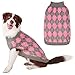 PAWCHIE Large Dog Sweater Classic Plaid Knitwear Knit Turtleneck, Warm Clothes for Large Dogs…