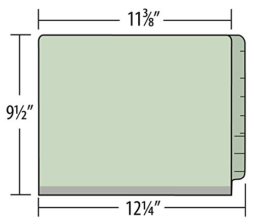 TAB Pressboard Classification Folder - End Tab, 1 Divider, 4 Fasteners, 2" Expansion, Letter Size - Blue 10/Box - Thumbnail 3