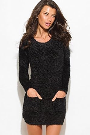 fuzzy sweater dress