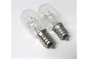 IPC SEWING PARTS ID: 9SCW. 2 New Generic Screw in Clear Light Bulbs, 15W, 110V/120V, Base 7/16", Compatible w/Juki, Necchi, New Home, Singer, Viking, White Sewing Machines, Others Below: