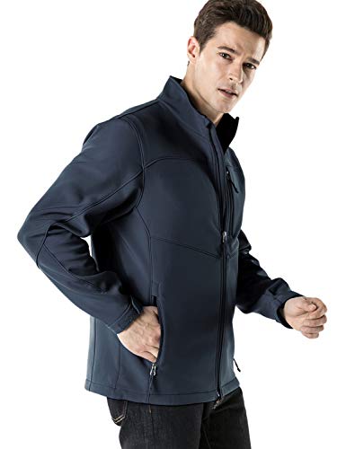image for Tesla TM-YKJ80-NVY_2X-Large Men's Softshell Athletic Microfleece Activ