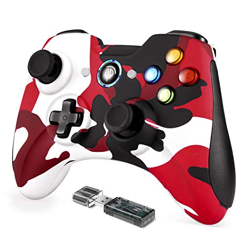 EasySMX Wireless 2.4g Gaming Controller Support for PC (Windows XP/7/8/8.1/10) and PS3, Android, Vista, TV Box Portable Gaming Joystick Gamepad-Red
