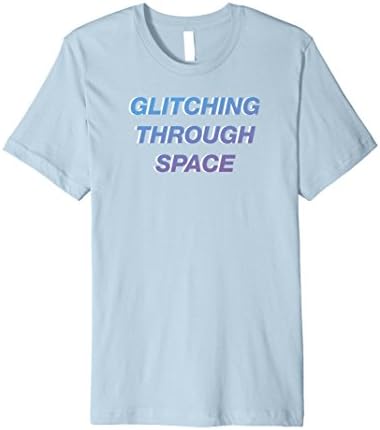 Mens Glitching Through Space Medium Baby Blue
