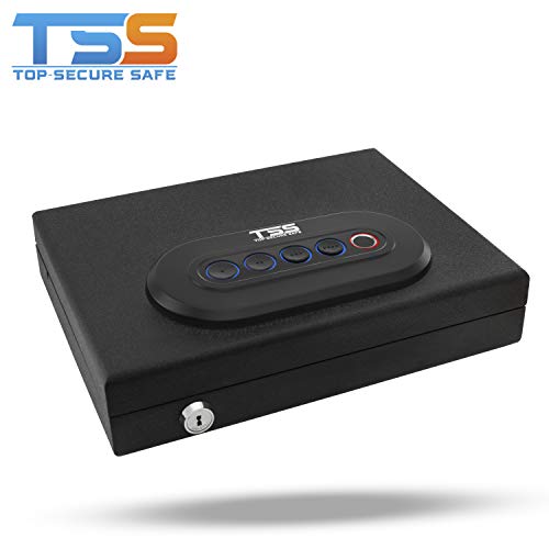 Gun Safe Box Lock Biometric Pistol Vault Firearm Security Key Pad