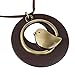 QIAONAI Wood Style Round Green Bird Pendant Handmade Nature Jewelry 39
