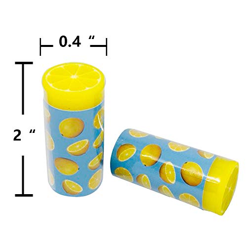 CrazyCharlie Fruit Pencil Erasers, 6pack Cute Erasers Cylindrical Shaped Kawaii Erasers for Kids Stu - //coolthings.us