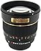 Rokinon 85M-P 85mm f/1.4 Aspherical Lens for Pentax (Black)