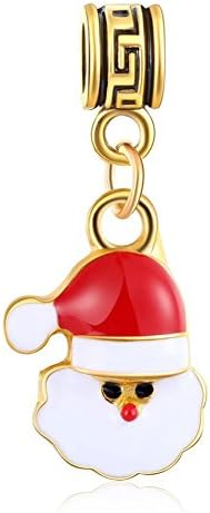 Wybeads Santa Claus Silver Charm Beads For Pendant Necklace Bracelets Bangle Snake Chain Jewelry