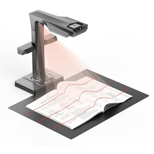 CZUR 16MP Professional Book Scanner, HD Camera Document Scanner with OCR, Converts Documents to PDF, Word, Tiff, Excel, Compatible with Windows macOS (ET16 Plus)