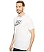 NIKE Men's Dry Short Sleeve Lockup Golf Tee, White/Black, Large