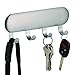 iDesign Forma Self-Adhesive Key Rack Organizer for Entryway, Kitchen - 4 Hooks, Stainless Steel
