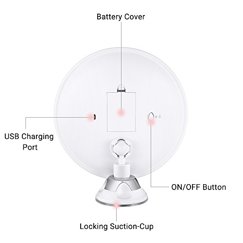 image for MelodySusie 10x lighted magnifying mirror - Portable Bathroom Vanity M