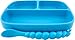 OBB 3-Section Silicone Baby Plate with Suction Cup Base (Blue)