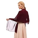 AlfaBridal Women's Fashion Chiffon Wraps Scarve Shawls for Bridal Evening Party AlfaBridal Women's Fashion Chiffon Wraps Scarve Shawls for Bridal Evening Party