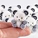 Factory Direct Craft Package of 24 Sitting Flocked Panda Bears - Tiny Bear Shaped Figurines (Size: 1 inch)