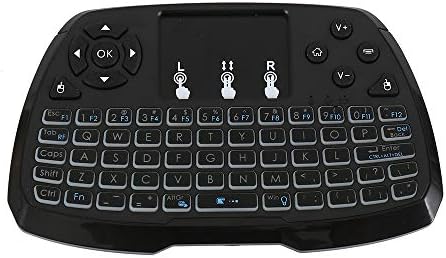 Willtone i8+BT LED Backlit Mini Bluetooth Wireless Keyboard with Touchpad Mouse, Backlit Keyboard UK Layout with Built-in Rechargeable Battery