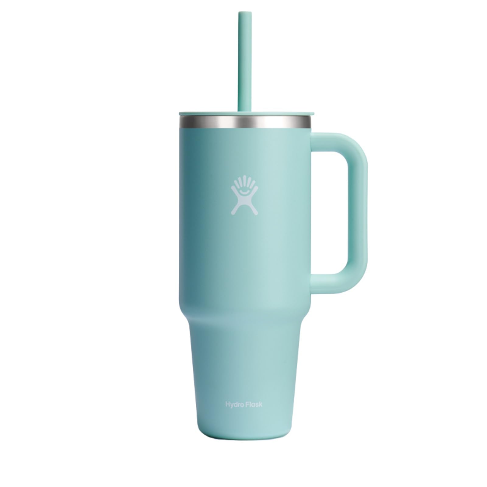 Photo 1 of Hydro Flask 40 Oz Travel Tumbler with Handle, Lid and Straw - Insulated Stainless Steel in Dew