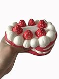NIGHT-GRING Cake Jumbo Squishy Slice Cake Cream Scented Slow Rising Stress Toy Cute Straps Charms Color Random -1 Piece