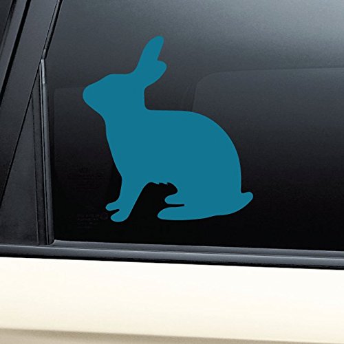 Bunny Rabbit Vinyl Decal Laptop Car Truck Bumper Window Sticker - Teal