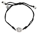 Serenity Blessing Bracelet, Adjustable (Silver Plated Medal on Black)