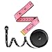 2 Pack Tape Measure Measuring Tape for Body Fabric Sewing Tailor Cloth Knitting Craft Measurements, 60-Inch Soft Fashion Pink & Retractable Black Tape Measure Body Measuring Tape Set, Dual Sided