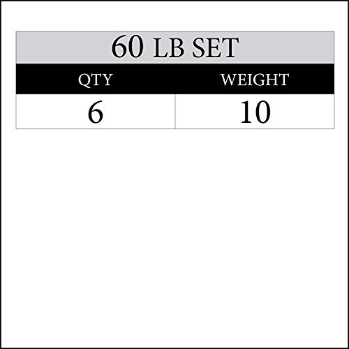 XMark TRI-Grip 60 lb Set Olympic Weights, Premium Rubber Coated Olympic Plates, One-Year Warranty
