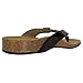 Vionic Isabeal Womens Toe-Post Orthotic Sandal Black Patent Snake - 8