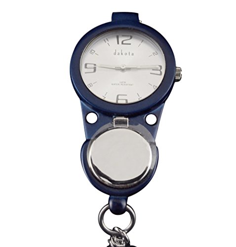 Dakota Clip Watch Blue - Magnifier Flip Clip Watch, Water Resistant. Comes With Sturdy Aluminium Carabiner Clip To Attach In Backpack, Purse Handle And Anywhere. Packed In A Rugged Plastic H2O Box. - Thumbnail 2