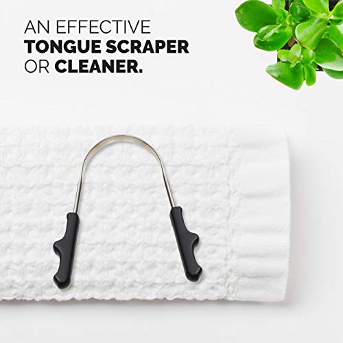 Premium Tongue Scraper - Stainless Steel With Rubber Grip - Improves Oral Care, Mouth Hygiene and Gets Rid of Bad Breath - Travel Case Included. - Thumbnail 6