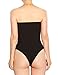 May&Maya Women's Strapless Plunge Neck Bodysuit (XS, Black)