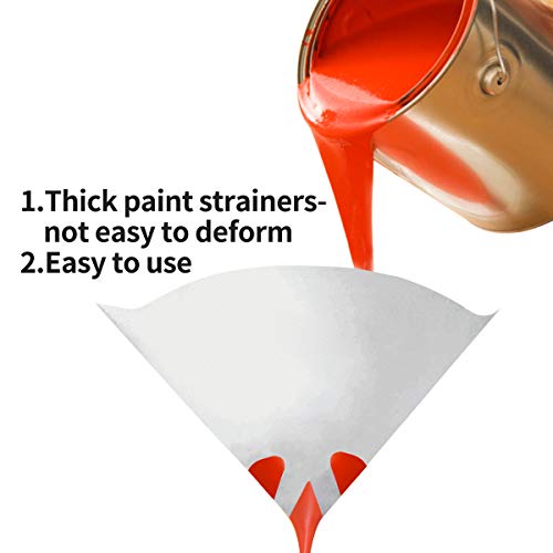 Jeteven Strainer Cone Silicone Funnel Filter Tip Cone Shaped Fine Nylon Mesh Funnel W/Hooks Disposable (100pcs)