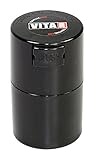Tightvac Vitavac-Pocketvac Vacuum Sealed Pill Box & Vitamin Container, 1/2 oz./ .06 L Solid Black