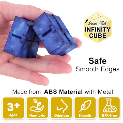 Infinity Cube Toy Fidget Galaxy, Fidget Sensory Cube Toys for Kids and Adults for Stress Relief and Anti-Anxiety, Mini Gadget for Boys and Girls with Autism, ADD, and ADHD, Cool Handheld Desk Toy