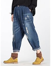 Pantalón para dama con bolsillos laterales y pierna ancha