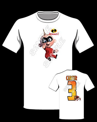 Incredibles Baby Jack Jack themed Personalized Shirt, birthday shirt #13