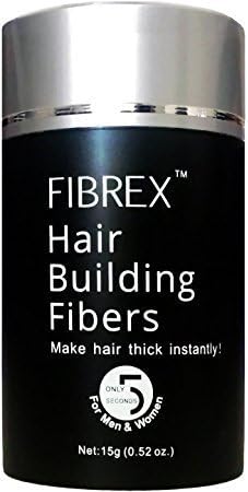 FIBREX Hair Building Thickening Fibers Loss Concealer Light Brown 15g 0.52oz Compare To Toppik X-Fusion Caboki by Fibrex