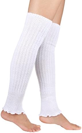 ECOSCO Cable Knit Trimmed Classic Boot Shaft Style Soft Acrylic Leg Warmer (3)