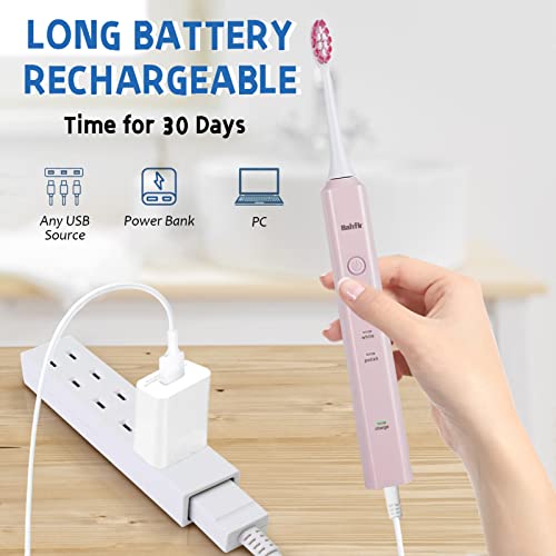 Bahfir Sonic Toothbrush Clean as Dentist Rechargeable Electric