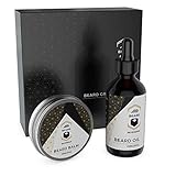 Beard Oil and Beard Balm by Beard Reverence – Premium All Natural 60ml Leave-in Conditioner Oil + 60g Beard Butter Mustache Wax – Beard and Mustache Grooming Kit for Styling, Growth, and Health